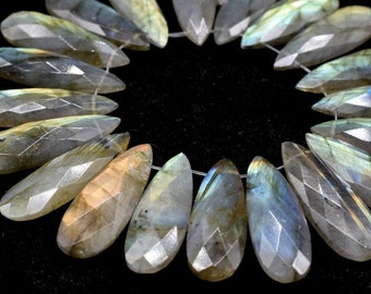 Labradorit lange Tropfen 10x30mm Brioletten,Labradorit Briolette,Träne Brioletten,Schmuckzubehör,Labradorit Tropfen,Labradorit Schmuck