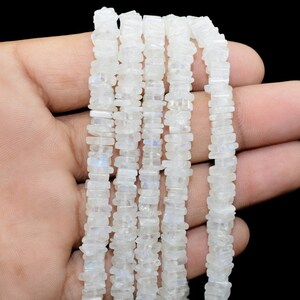 Moonstone Heishi Beads Size 4-6MM 16 inch strand Approx,Moonstone Heishi Beads,Moonstone Heishi Cut Beads,Moonstone bead,Square smooth Beads