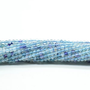 Blue Fluorite rondelle beads,Gemstones beads,natural Faceted Beads,2mm-2.5mm Beads strand,micro Faceted Beads,13"Strand,Jewelry Making Beads