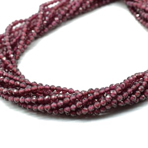 3mm Garnet Faceted Rondelle Beads,Garnet Beads Strand,Jewelry making beads,gemstone beads strand,red beads strand,red stone beads strand,