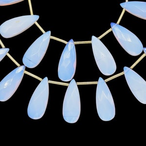Pink Opal Faceted Teardrop Briolettes,Opal Gemstone Teardrop Bead,Pink Opal 5 inch strand,Jewelry Making Supplies,Pink Opal Teardrop jewelry