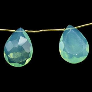 Grüner Opal facettierte Briolette 12x16mm Birnenform, grüner Apfel Chrysopras Briolette,Chrysopras Perlen,Chrysopras Birne,Schmuck