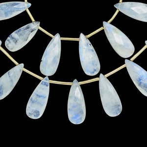 Rainbow moonstone Faceted Briolettes,Gemstone Teardrop Beads,Moonstone 5 inch strand,Jewelry Making Supplies,moonstone Teardrop jewelry,Gift