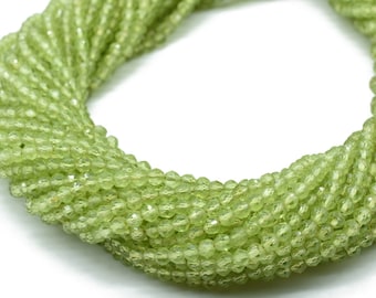 3mm Peridot Faceted beads,Peridot Rondelle beads,Green Faceted Beads,green gemstone beads,Micro Faceted beads,tiny beads,13'' beads strand,