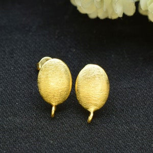 Brass Studs Jewellery,Oval shape Earring Connector,Hammered Earring,Earring Post Studs Charms,Studs Earring,findings jewelry Supplies,Gift