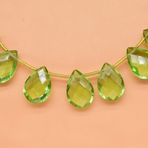 Natural Peridot Bead,Peridot Jewelry making beads,Faceted Peridot Beads,9x13mm Drops Bead,Peridot Briolettes,Peridot Faceted Pear Briolettes