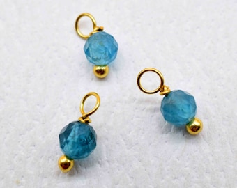 Neon Apatite Single wire wrapped Beads,Necklace Components,Apatite Faceted Beads,Apatite Dangle Beads,Jewelry Making Supplies,Apatite Charms