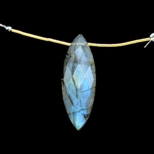 Labradorite 10x30mm Faceted Cabochon, Checker Cut Cabochon Jewelry, Gemstone Jewelry, Faceted Briolette Marquise Shape,Jewelry Making Supply