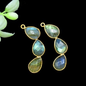 Components Pear Shape Charms Connector,Earring 8x12mm Pear Shape Single Bail Connectors jewelry,Gemstone Handmade Pendant Connector Jewelry