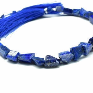 Natural Lapis Lazuli 6x8mm To 10x11mm Nuggets Beads Strand,Genuine Lapis Lazuli Loose Beads Pebble Chips,Raw Lapis Lazuli Briolette Beads