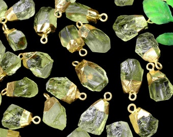 Natural Lemon Quartz Pendants,Yellow Gemstone Gold Plated Pendant,Raw Lemon Quartz necklace,Loose Rough Stone Pendant,Lemon Quartz Raw Stone