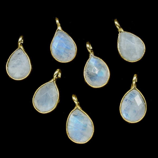 Moonstone 6x8mm Pear Shape Earring Connector,Moonstone connector Earrings Jewelry,Teardrop Connector,Jewelry Finding,Jewelry Craft Supplie