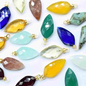 Multi Gemstone Earring Connectors Jewelry,Gemstone Single Bail component Briolettes Pendant,Gemstone Pendant Charms Link Pendants,