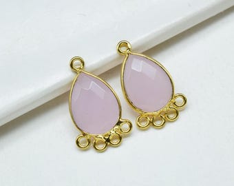 Rose Quartz Pendant/Pear Shape Pendant/Rose Quartz Charm/Jewelry Essential/DIY Jewelry Supply/Single Bail Charm/Pear Shape Pendant