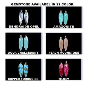 Natural Gemstone 10x30mm Pear Shape Pendant,Gemstone Drill Pendant Jewelry,Earring Connectors Jewelry,Gemstone Single Bail component jewelry