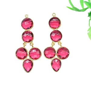 Elegant Finding Beads Components Jewelry,Component Round Single bail Bezel Station Earring Connector,Gemstone Teardrop Bezel Charm Pendant