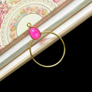 Findings Round Shape Charms Pendants,Gemstone Teardrop Earrings,Circle Handmade Pendants,Earring Single bail Station Connector Jewelry,Gift