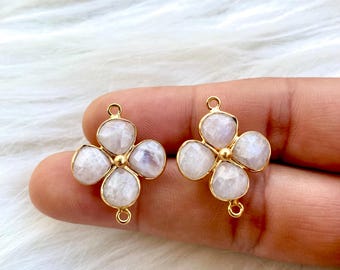 Flashy Moonstone Pendant/Heart Shape Pendant/Moonstone Bezel Charm/Jewelry Essential/DIY Jewelry Supply/Gemstone Component/Brass Plated