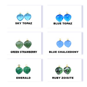 Natural Gemstone 14mm Heart Shape Pendant,Gemstone Drill Pendant Jewelry,Artisian jewellery Connector,Gemstone Single Bail component jewelry