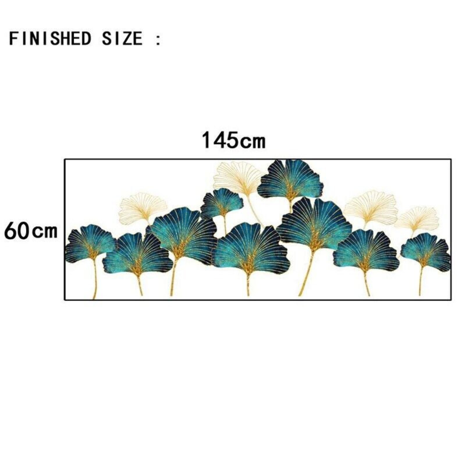 Cyan Ginkgo Leaf Wall Stickergold Wire Ginkgo Wall Sticker Etsy