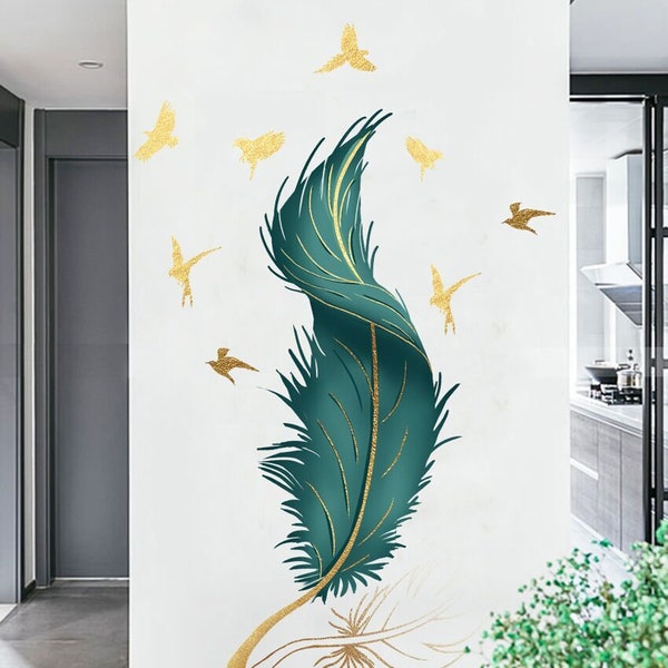 Feather Wall Decals Etsy