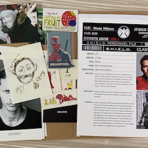 Deadpool Cosplay Dateien S.H.I.E.L.D. Top Secret Files Ordner Papier Requisiten Film Requisiten zum Sammeln