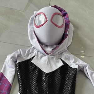 Custom Costume Spidergwen Costume Female Spiderman Suit Gwen Stacy Cosplay Suit Across the SpiderVerse Cosplay Wearable Movie Prop