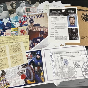 Captain America Datei S.H.I.E.L.D. Top Secret File Ordner Steven Rogers Captain America Filmrequisiten Papierrequisiten