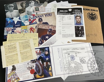 Captain America File S.H.I.E.L.D. Top Secrert File Steven Rogers Folder Props of Captain America Movie Props Paper Props