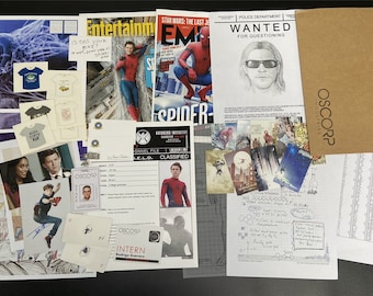 Archivo de Spiderman Archivo ultrasecreto de S.H.I.E.L.D Carpeta de Peter Parker Archivos secretos de Spider-man Accesorios de papel Accesorios de película