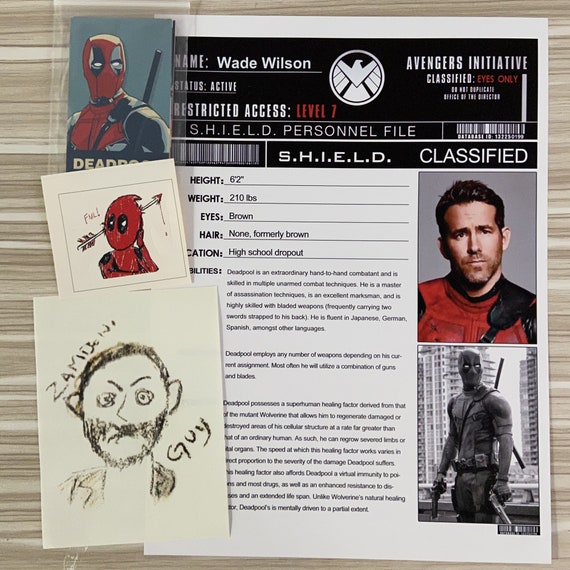 Deadpool Recruiter Contact Business Card Wade Wilson Ryan Reynolds Movie  Prop Replica 