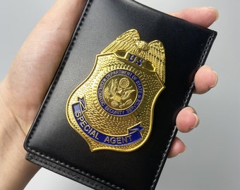 DSS ID Card Holder ID Card Wallet Fast & Furious Police Metal Badge Holder  Games Prop Replica 