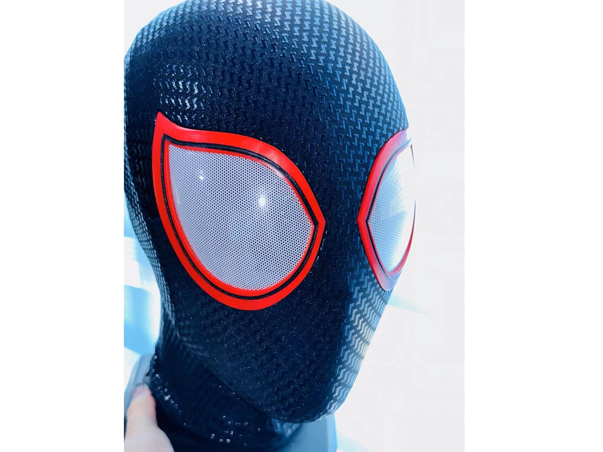 【スパイダーバース】新品 マイルズ モラレス スパイダーマン マスクコスプレ カスタムマスク カラフルな目バージョン マイルズ・モラレス コスプレ
