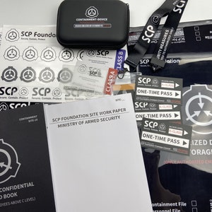 SCP Foundation Card, Key Card, Sticker, Tasse, Notizbuch, Multifunktionale Tasche, Lanyard und Kartenhalter, A/B/C/D-Schalter Personal