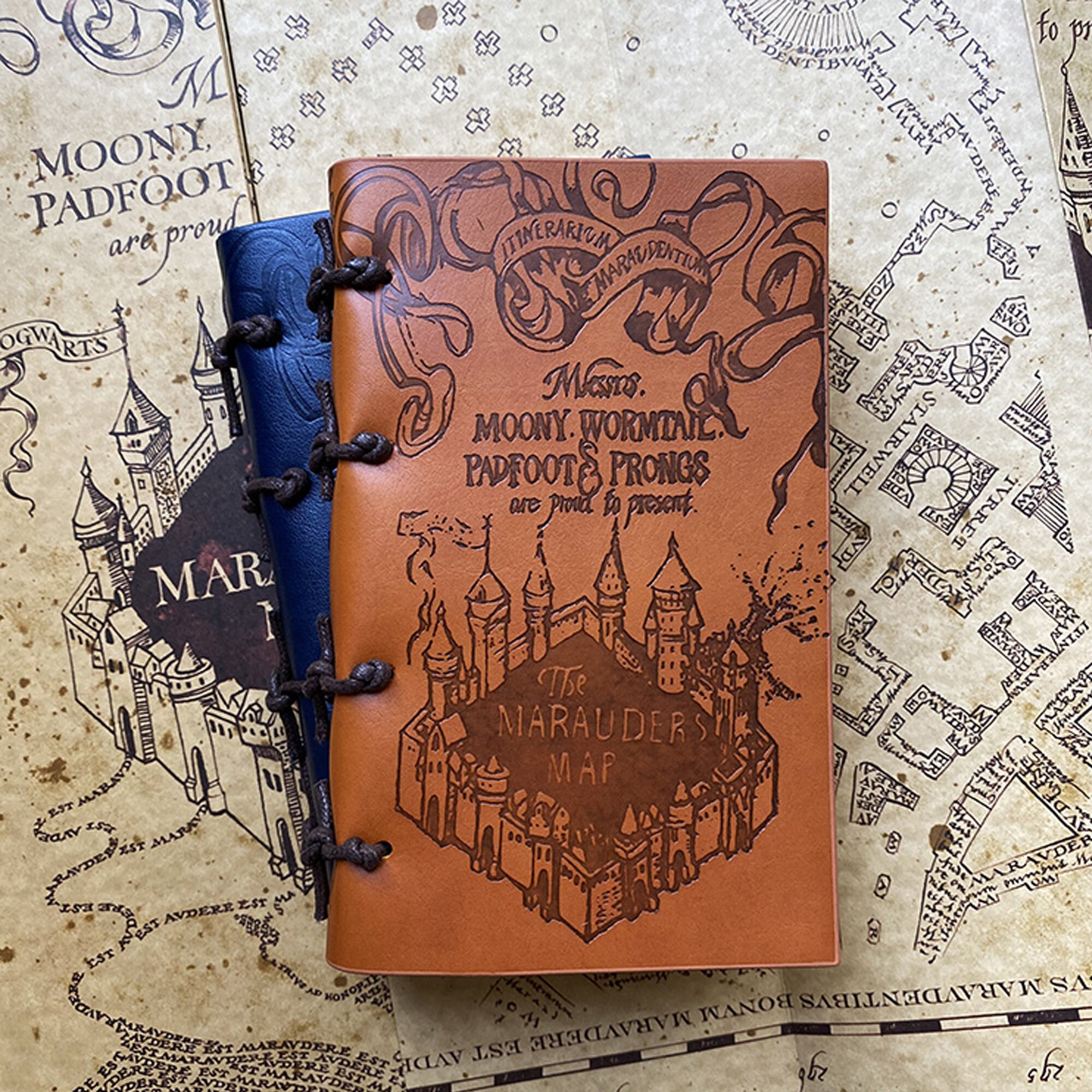 Marauders Map Notebook Hogwarts Notebook Leather Journal Diary Etsy UK