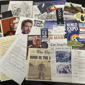 Iron Man Secret File Ironman Files Tony Stark S.H.I.E.L.D. Notebook Top Secret Files Movie Props Paper Props