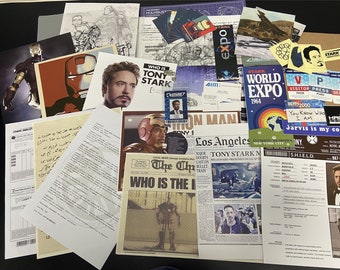 Iron Man Secret File Ironman Files Tony Stark S.H.I.E.L.D. Notebook Top Secret Files Movie Props Paper Props