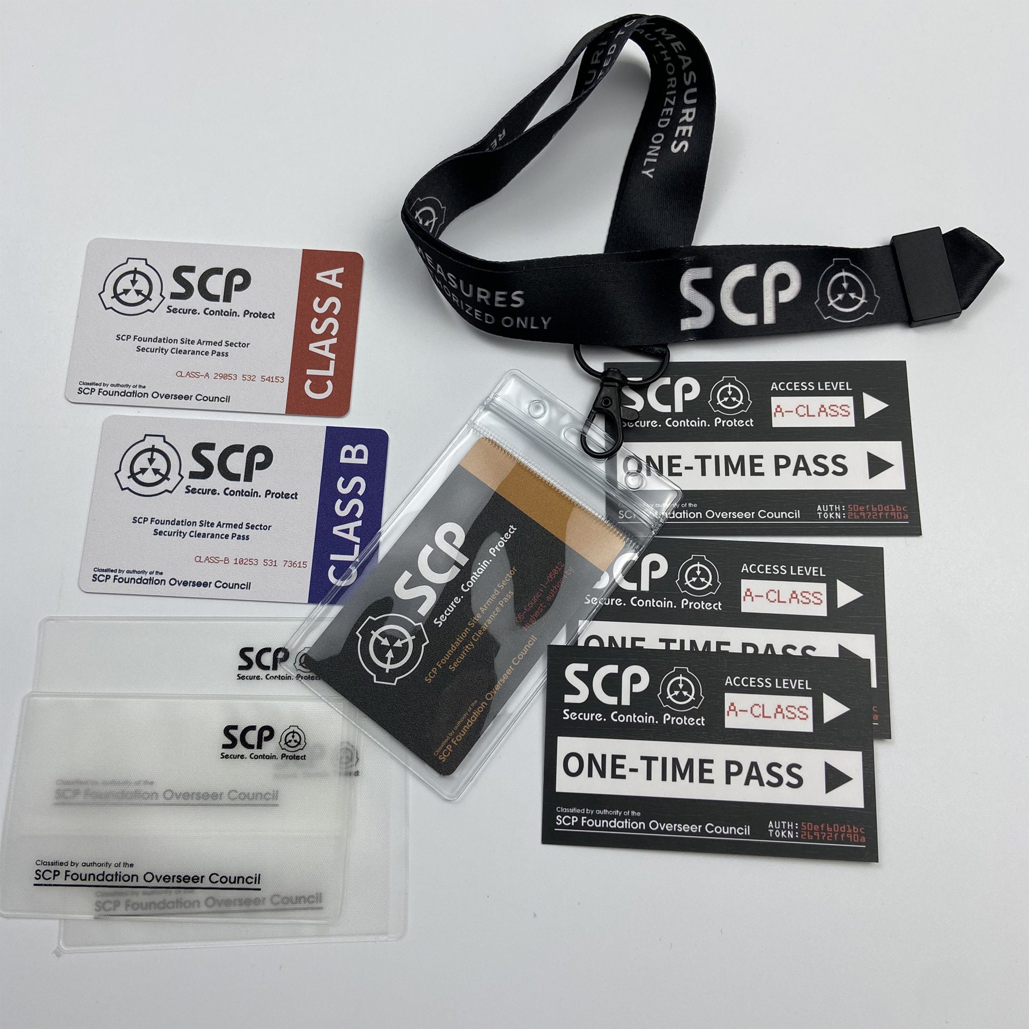 53 Manufacturing] SCP Foundation Peripheral Card Stickers Cup Stickers  Notebook Stationery Lanyard Card Holder Combination D - AliExpress