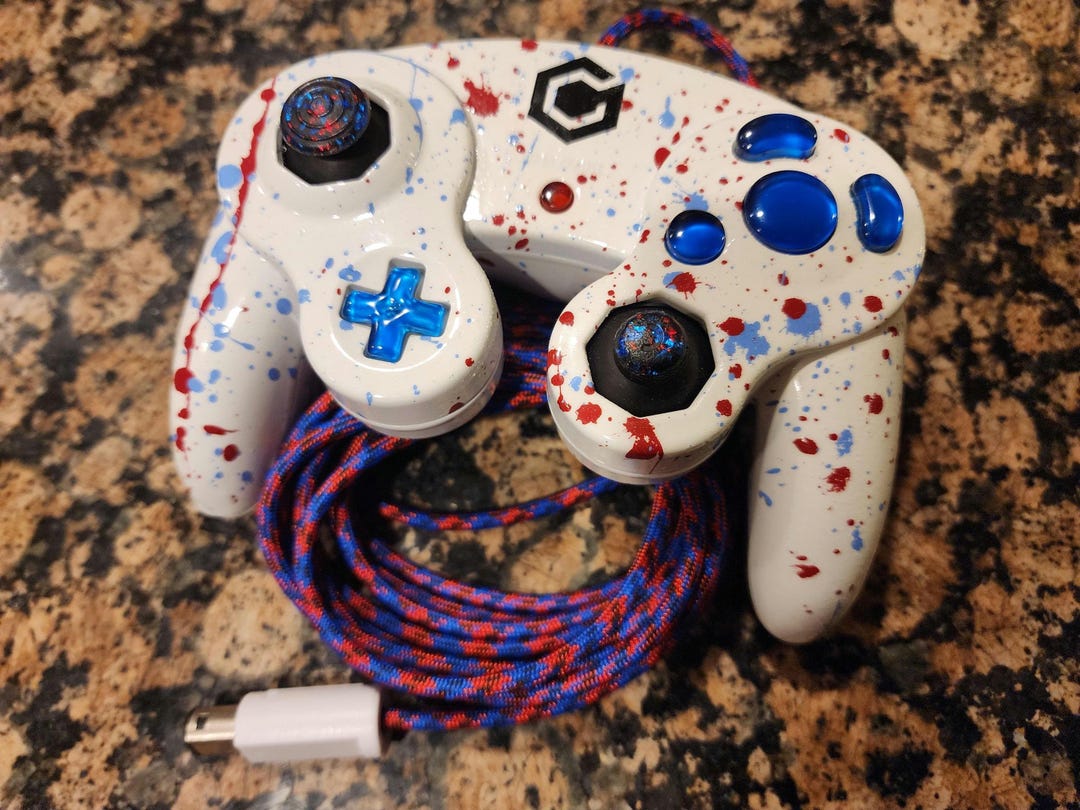 Pro Controller Splat American Splat Phob Gamecube Controller for Smash - Etsy