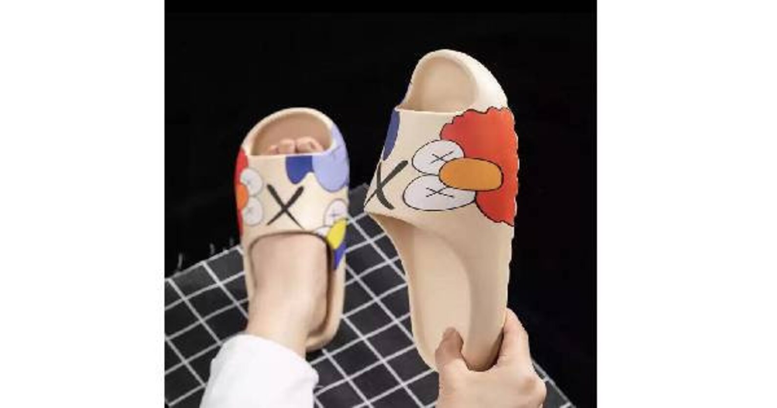 KAWS x adidas Yeezy Slide Bone Flip Flop - BuyTheSole