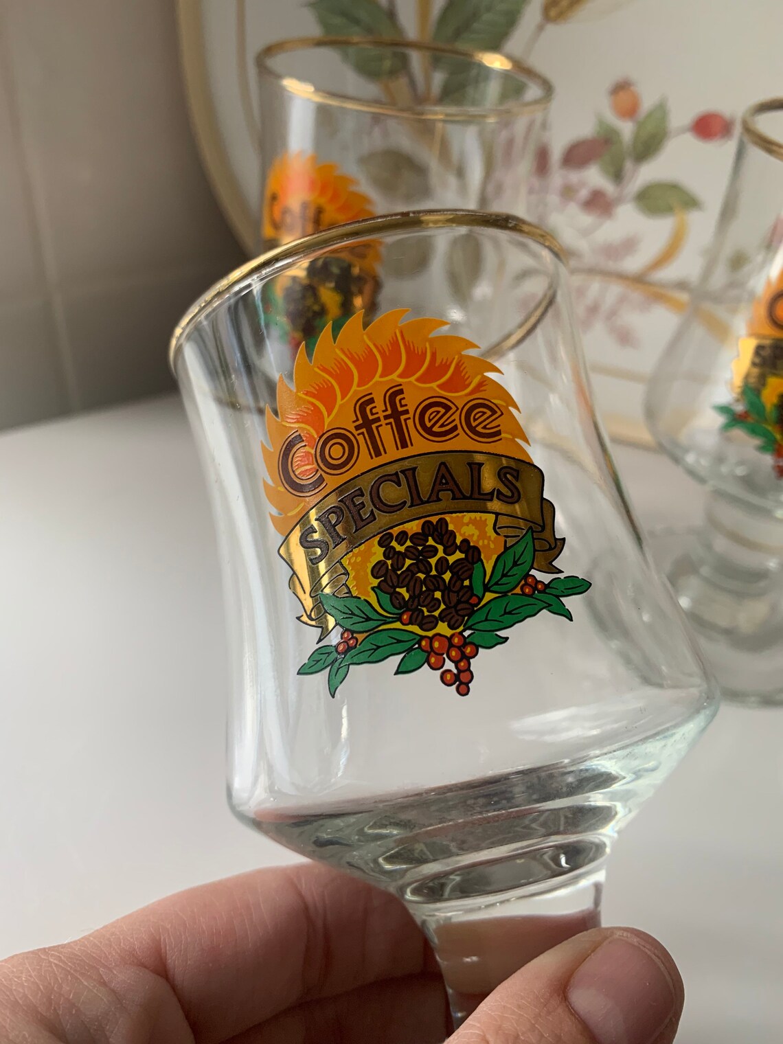 70er Jahre Irish Coffee Glasses retro Gläser 4er Set Kitsch | Etsy