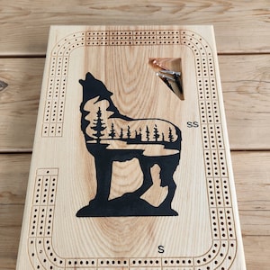 Planche de cribbage - Wolf Forest