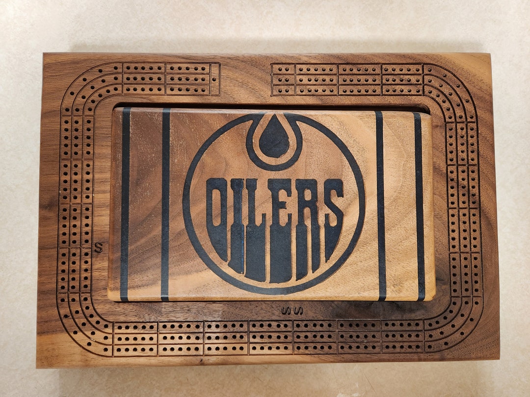 Cribbage Board Edmonton Oilers Dark Mode Etsy
