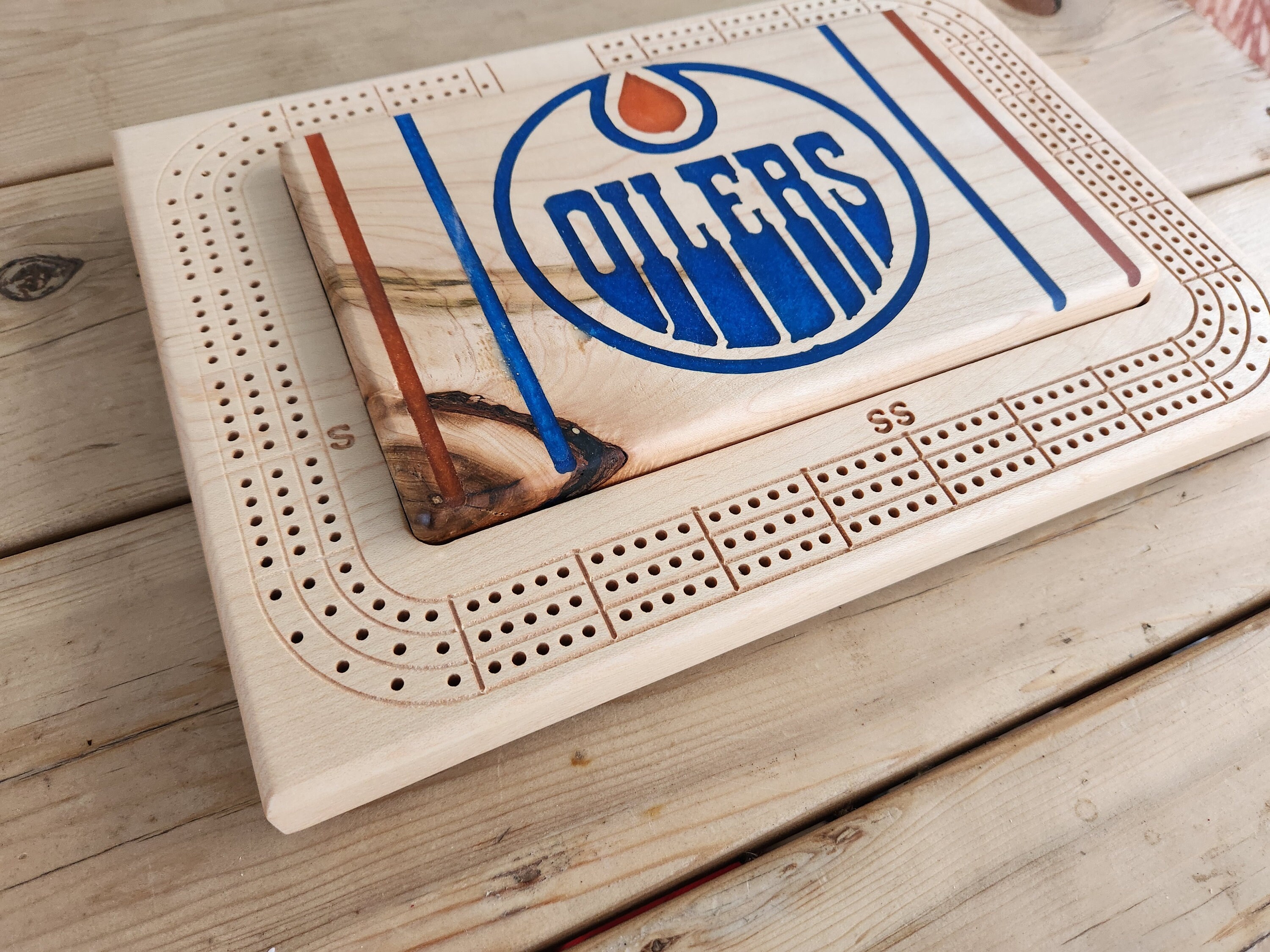Cribbage Board Edmonton Oilers Etsy