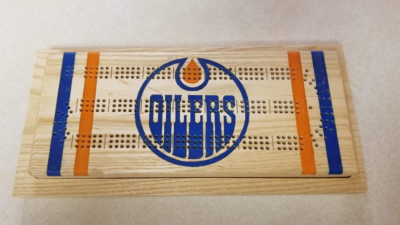 Planche de Cribbage Oilers d'Edmonton 2 pièces image 7