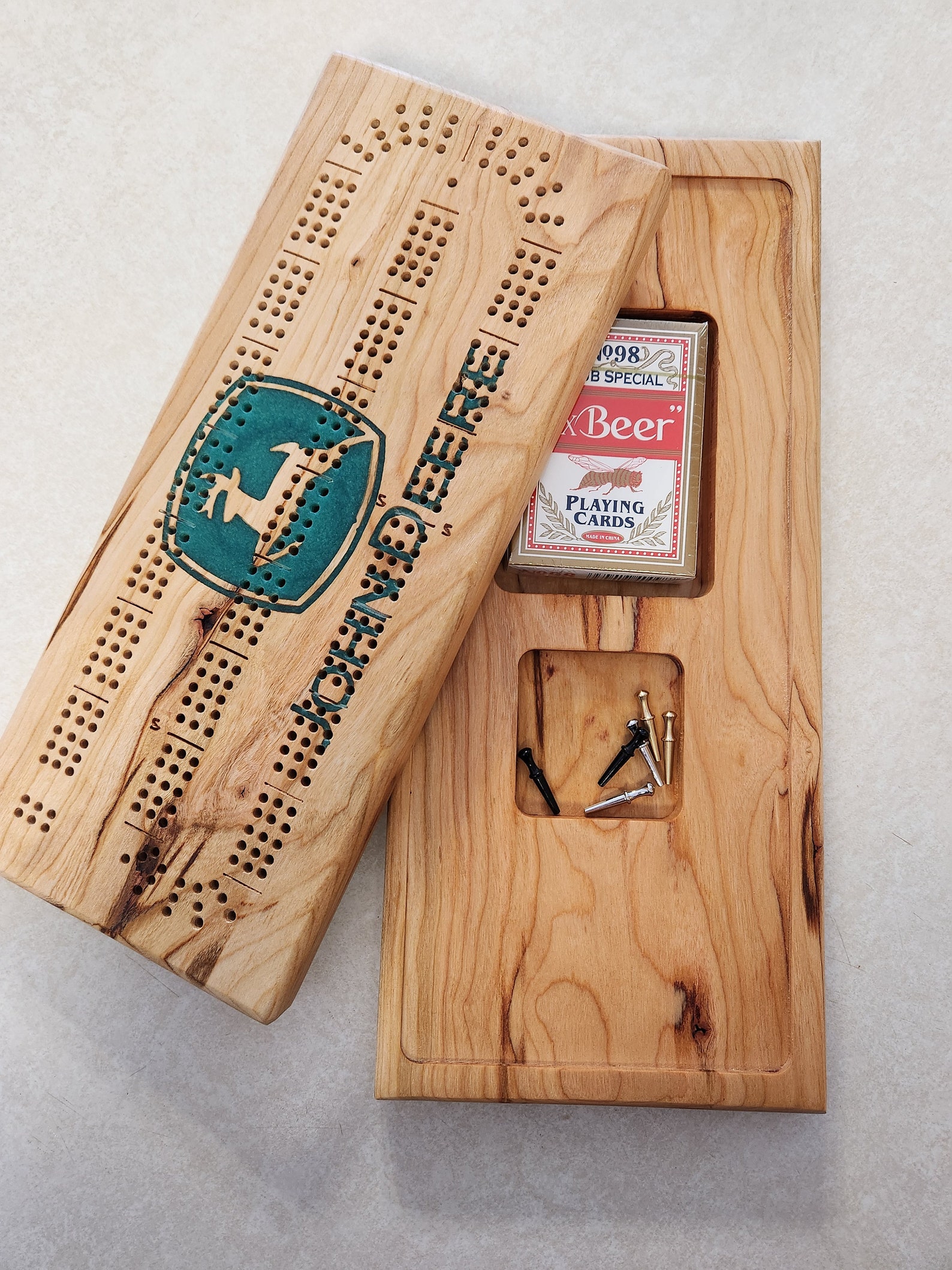 Cribbage Board John Deere 2pc Etsy