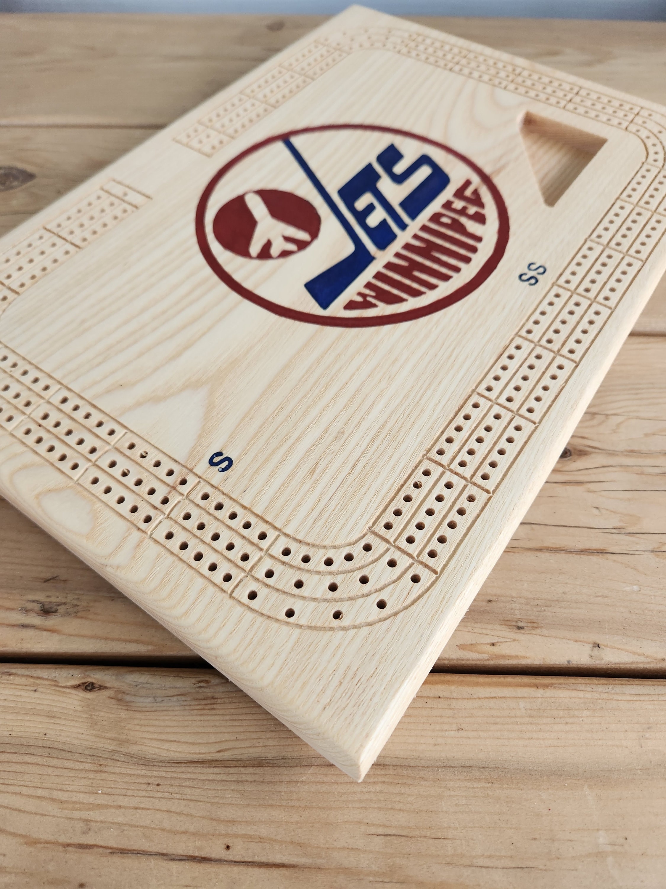 Cribbage Board Winnipeg Jets Live Edge Etsy