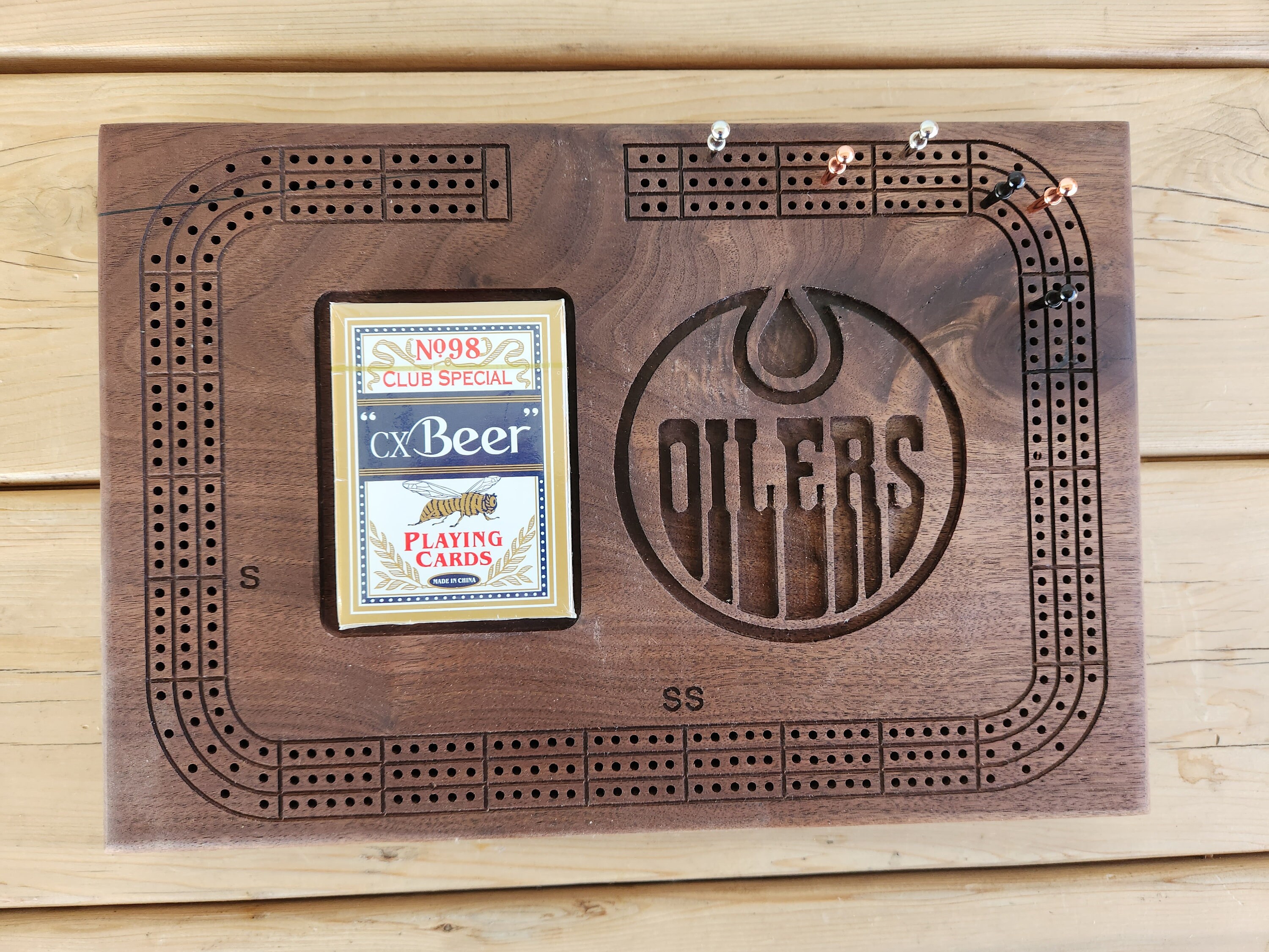 Cribbage Board Edmonton Oilers Etsy
