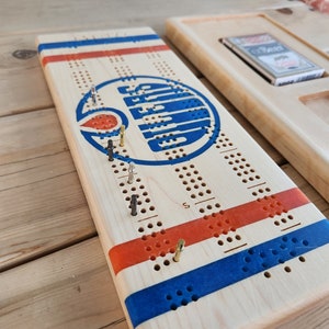 Planche de Cribbage Oilers d'Edmonton 2 pièces image 3