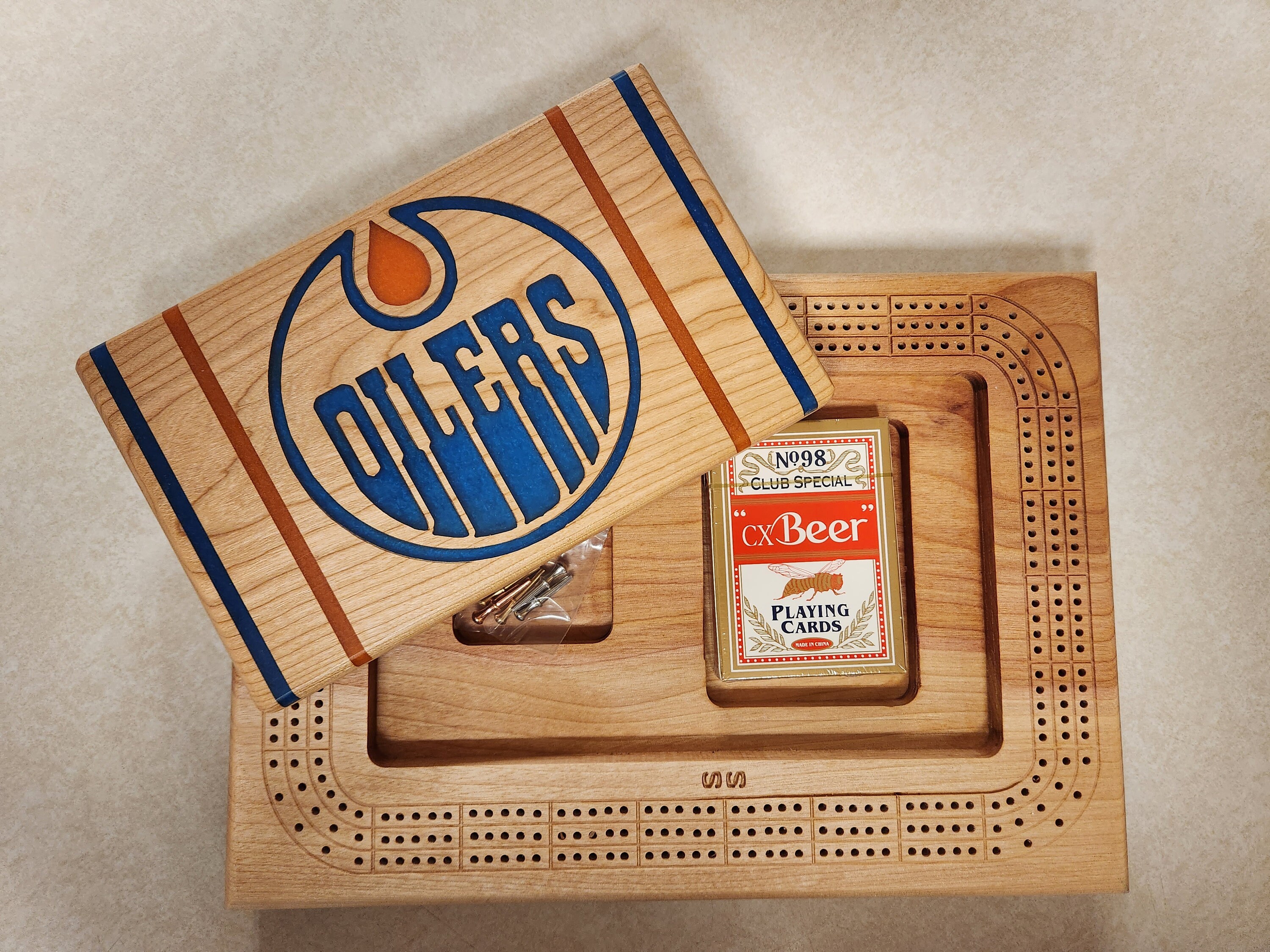 Cribbage Board Edmonton Oilers Etsy